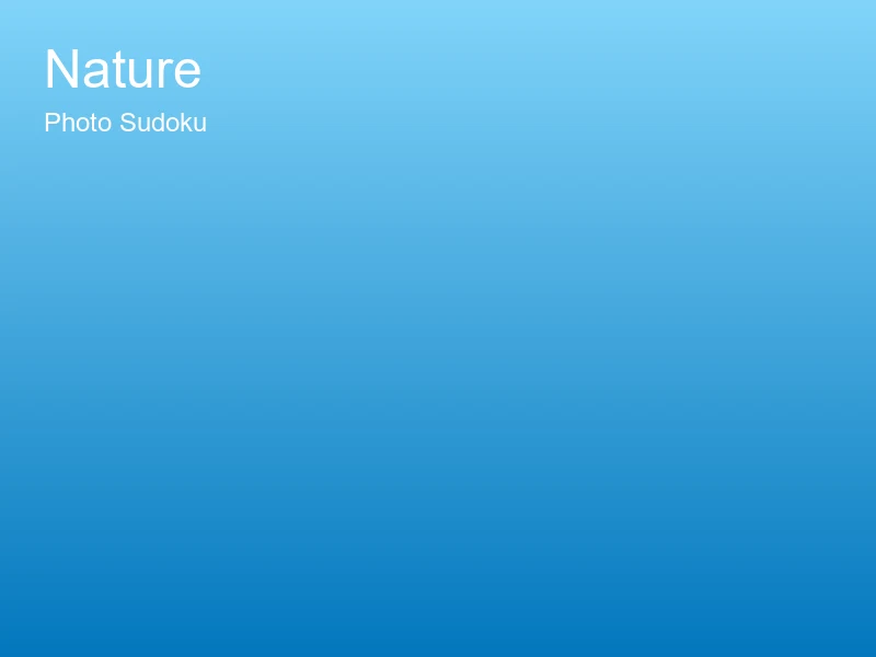 Sudoku puzzle on a nature photo